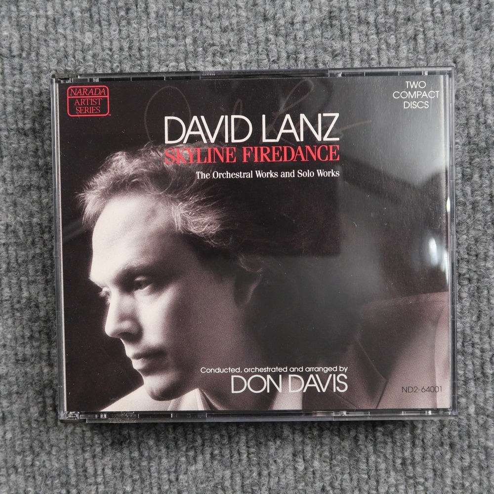 Vintage David Lanz Skyline FireDance 2 CD Narada Artist Series Don Davis 1990 Or